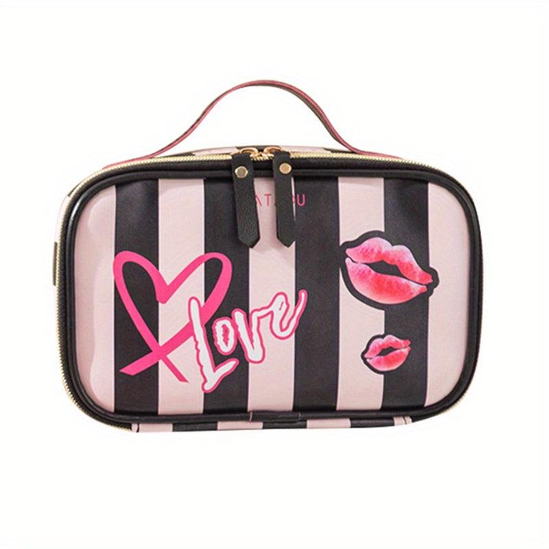 Waterproof Leather Cosmetic Bag Multifunctional Travel Toiletry Organizer
