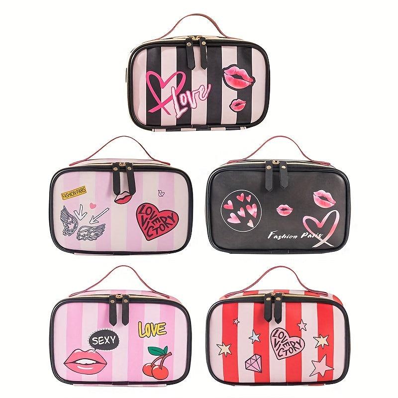 Waterproof Leather Cosmetic Bag Multifunctional Travel Toiletry Organizer