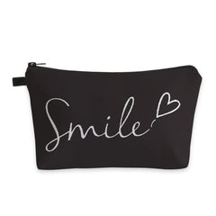 Smile & Heart Pattern Cosmetic Bag Water Resistant Toiletry Bag