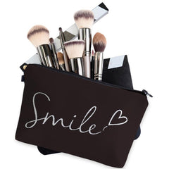 Smile & Heart Pattern Cosmetic Bag Water Resistant Toiletry Bag