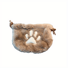 Plush Paw Makeup Bag Drawstring Travel Cosmetic Case Pouch