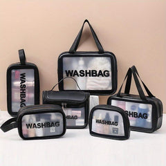 6pcs Waterproof Toiletry Bag Large Capacity Makeup Organizer