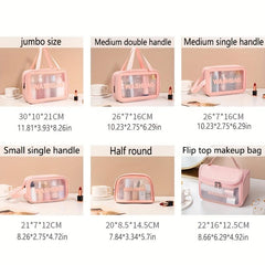 6pcs Waterproof Toiletry Bag Large Capacity Makeup Organizer
