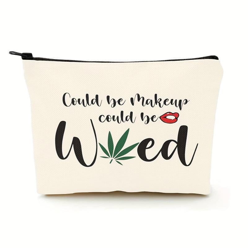 Funny Leaf Makeup Bag Gift For Women Friends Sister Teen Girls