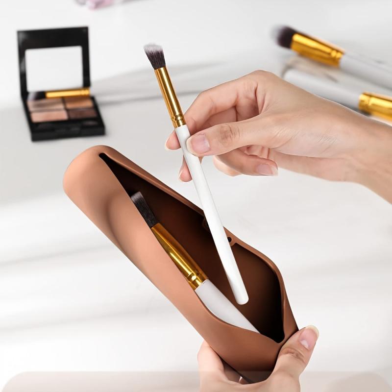 Silicone Makeup Brush Holder Travel Case Eco Friendly Organizer
