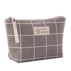 Canvas Makeup Bag with Zipper for Travel and Daily Use