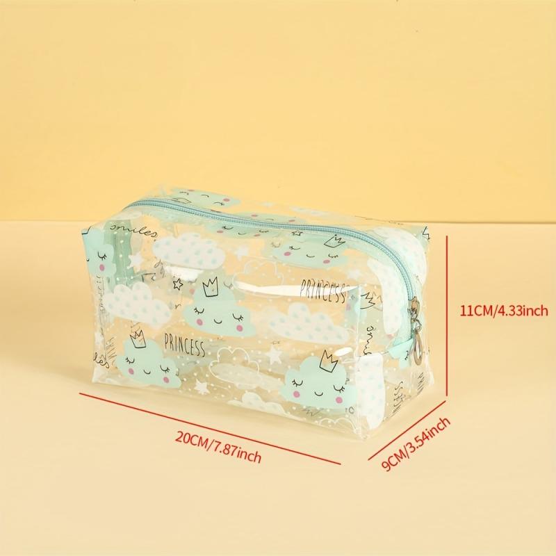 Cloud Pattern Clear Cosmetic Bag Travel Makeup Pouch Waterproof
