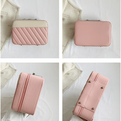 Portable Travel Makeup Cosmetic Case with Handle