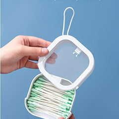 Portable Travel Qtip Holder Hair Accessory Box Pink