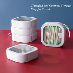 Portable Travel Qtip Holder Hair Accessory Box Pink