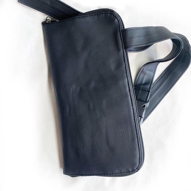25 Pocket Makeup Brush Belt PU Leather Organizer Strap Holder