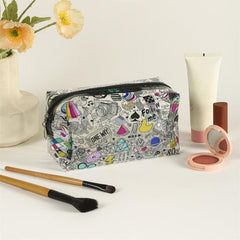 Cartoon Pattern PVC Makeup Bag Toiletry Bag Adorable Roomy Cosmetic Purse