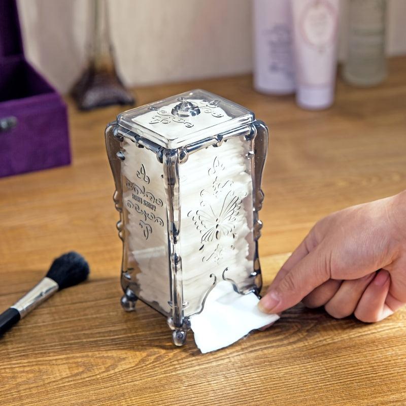 Butterfly Pattern Makeup Pads Holder Dispenser Box Organizer