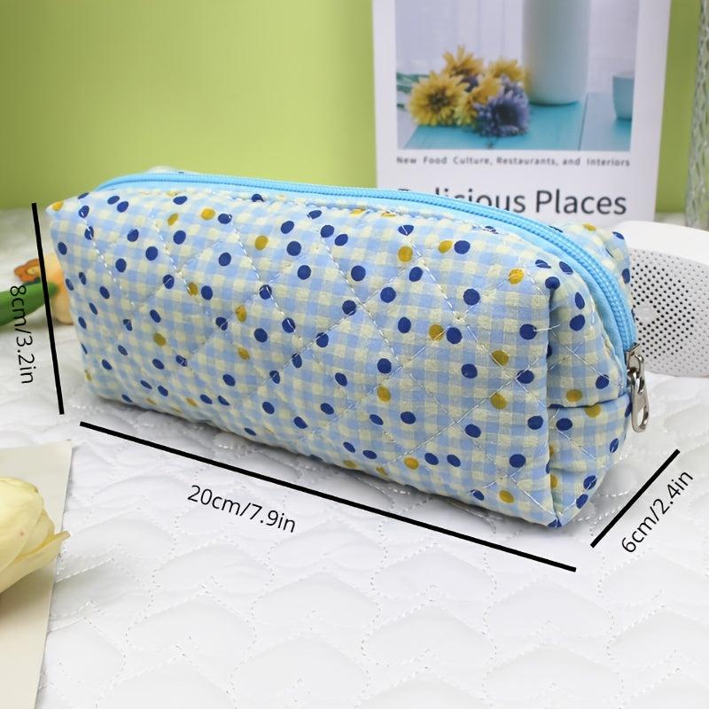 Quilted Floral Makeup Bag Travel Cosmetic Bag Toiletry Bag