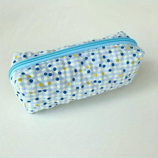 Quilted Floral Makeup Bag Travel Cosmetic Bag Toiletry Bag