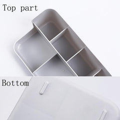 5-Compartment Makeup Organizer Large Capacity Cosmetic Display Case