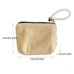 Faux Pearl Chain Lipstick Storage Bag