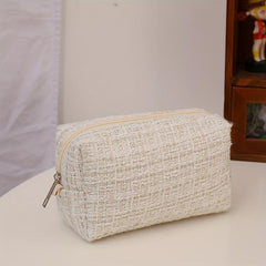 Plaid Pattern Square Makeup Bag Zipper Pouch