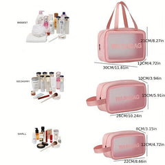 3 Pcs Travel Cosmetic Bag Set Waterproof Toiletry Bags for Men Women
