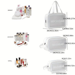 3 Pcs Travel Cosmetic Bag Set Waterproof Toiletry Bags for Men Women