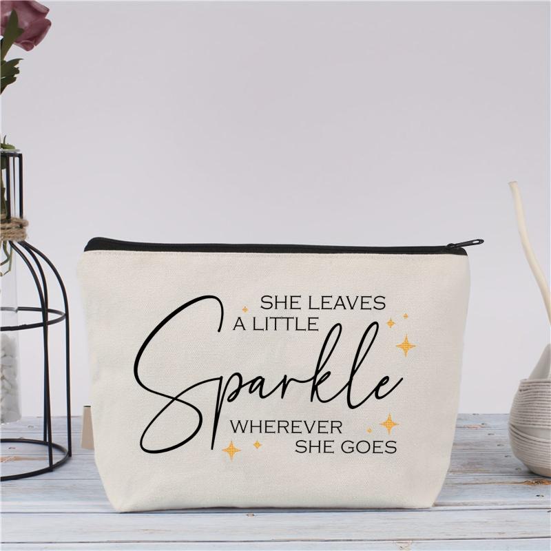 She Leaves A Little Sparkle Makeup Bag - Inspirational Gift for Women