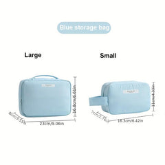 2pcs Travel Makeup Bag Cosmetic Case For Women And Girls