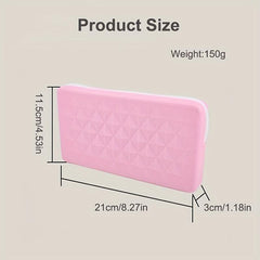 Silicone Makeup Bag Zipper Roomy Makeup Brush Holder Organizer