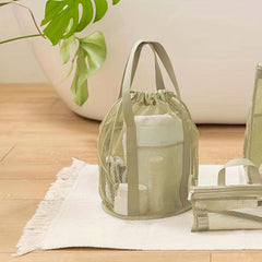 Hollow Out Makeup Bag Travel Toiletry Organizer Drawstring Cosmetic Bag