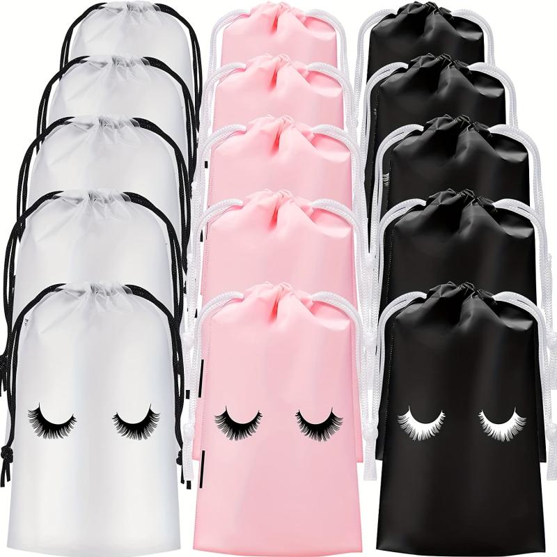 50pcs Reusable Eyelash Aftercare Bags with Drawstring