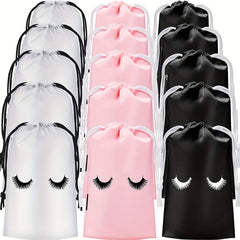 50pcs Reusable Eyelash Aftercare Bags with Drawstring