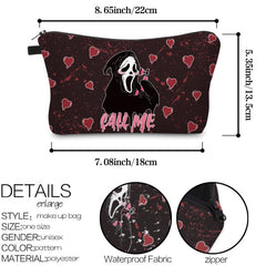 Skull Pattern Makeup Bags Waterproof Toiletry Pouch Halloween Gift