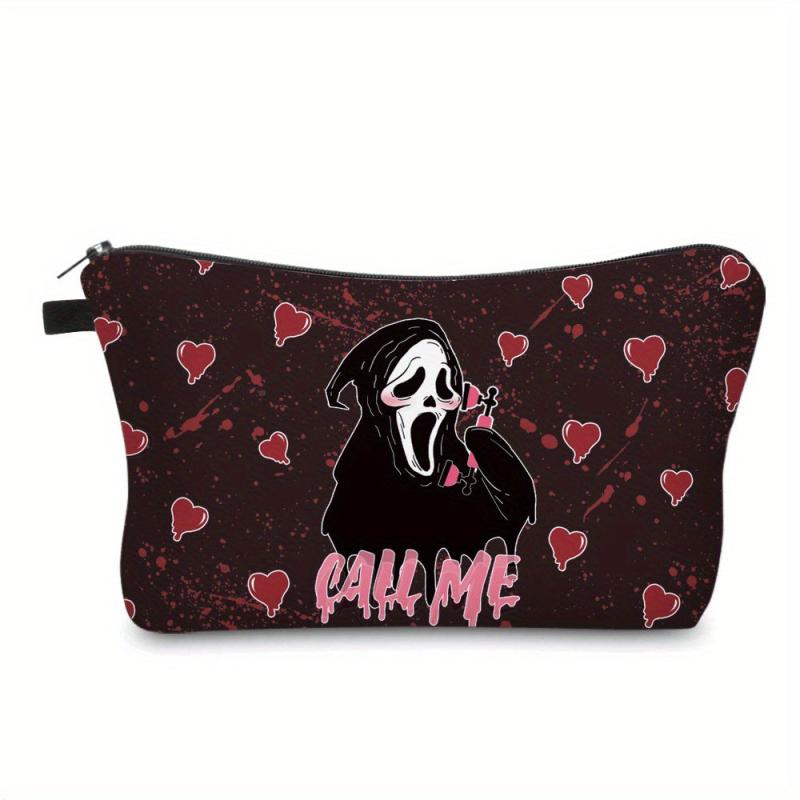 Skull Pattern Makeup Bags Waterproof Toiletry Pouch Halloween Gift