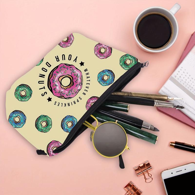 Donut Makeup Bag Waterproof Travel Cosmetic Bag with Zipper Pouch