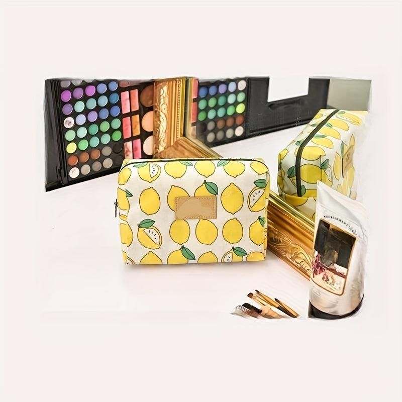 Cartoon Printed Travel Makeup Pouch Cosmetic Bag for Girls & Women