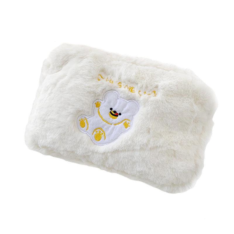Animal Embroidered Makeup Bag Soft Pouch for Students and Travelers