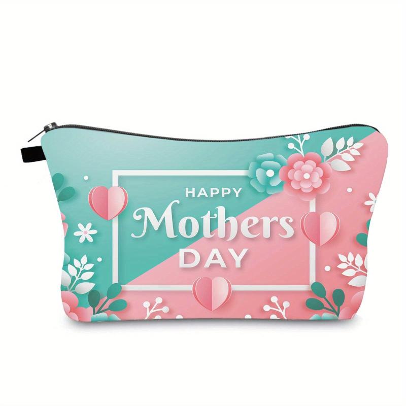 Mother's Cosmetic Bag Floral Heart Toiletry Travel Organizer