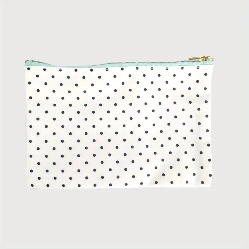 DIY Canvas Cosmetic Bag Zipper Makeup Pouch Travel Coin Purse