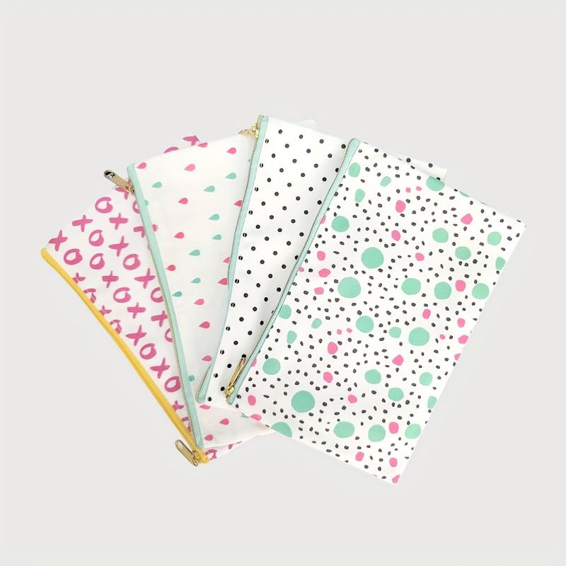 DIY Canvas Cosmetic Bag Zipper Makeup Pouch Travel Coin Purse