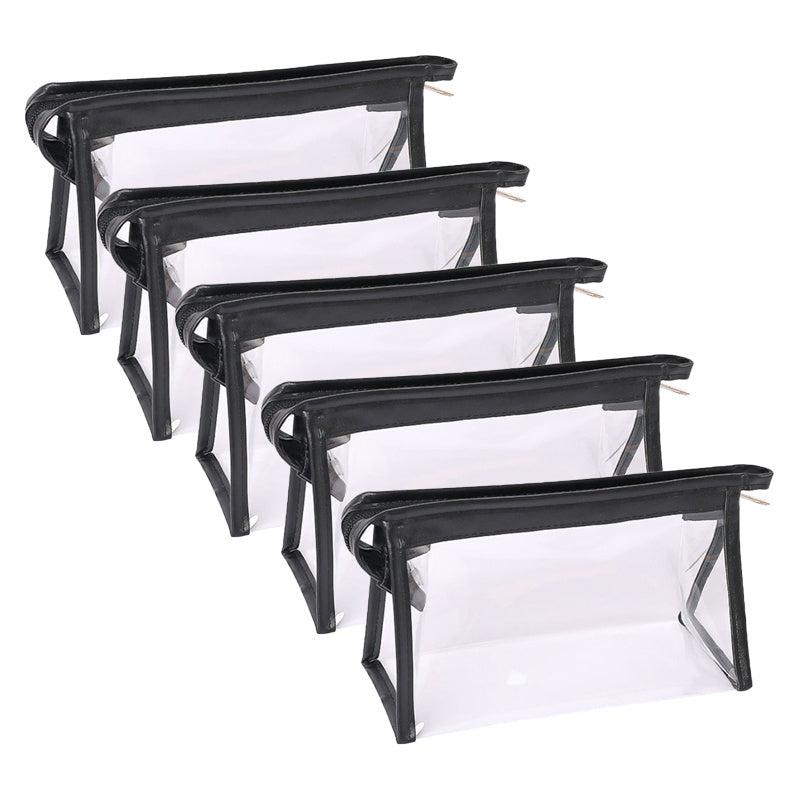 5pcs Clear Makeup Bag Zipper Cosmetic Pouch Travel Organizer Tool Pouch