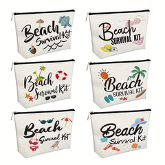 Beach Survival Kit Cosmetic Bag for Women - Funny Makeup Bag