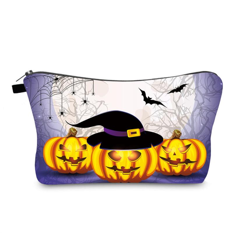 Orange Graffiti Cosmetic Travel Bag for Girls Women