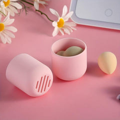 Makeup Sponge Holder Silicone Travel Case Cosmetic Blender Storage Container