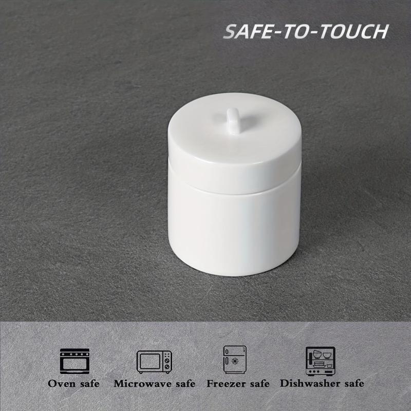 Ceramic Cotton Swabs Holder Organizer with Lid