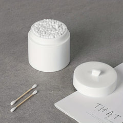 Ceramic Cotton Swabs Holder Organizer with Lid