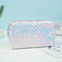 Sequin Cosmetic Bag for Women and Girls - Travel and Toiletry Organizer