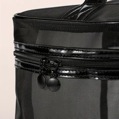 Clear Mesh Square Makeup Bag With Handle Portable Cosmetic Bag