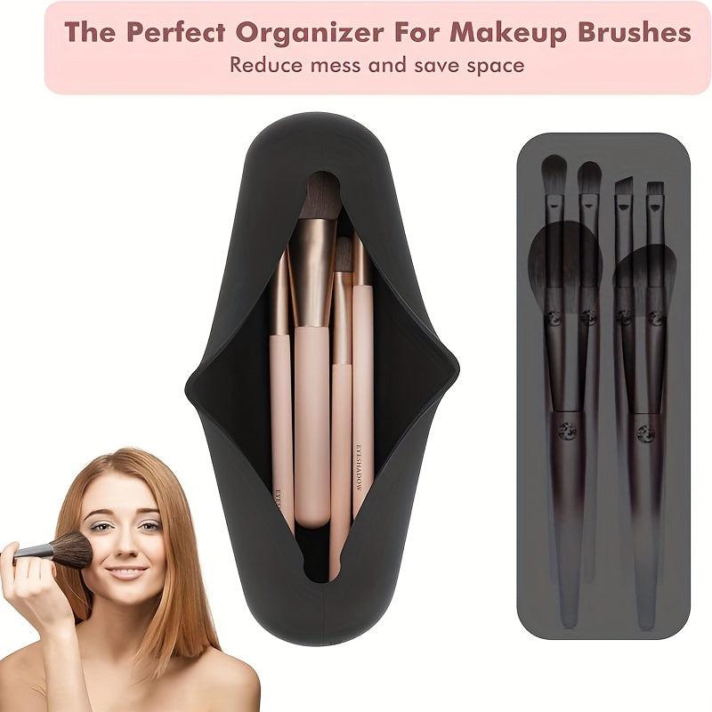Travel Makeup Brush Holder Silicone Portable Case