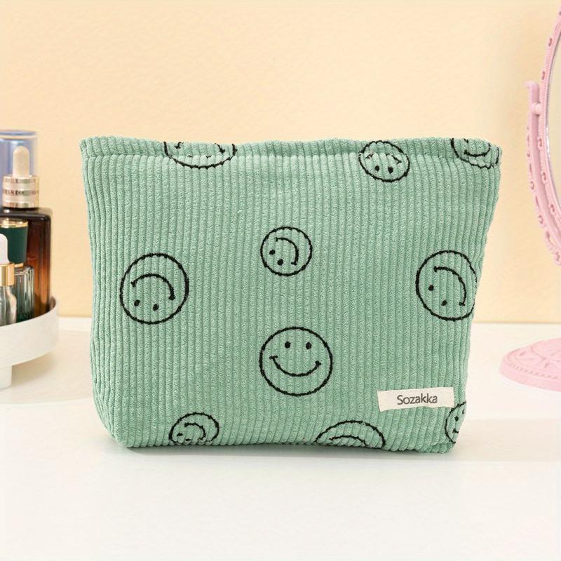 Smiling Face Makeup Bag Smile Dots Makeup Pouch Zipper