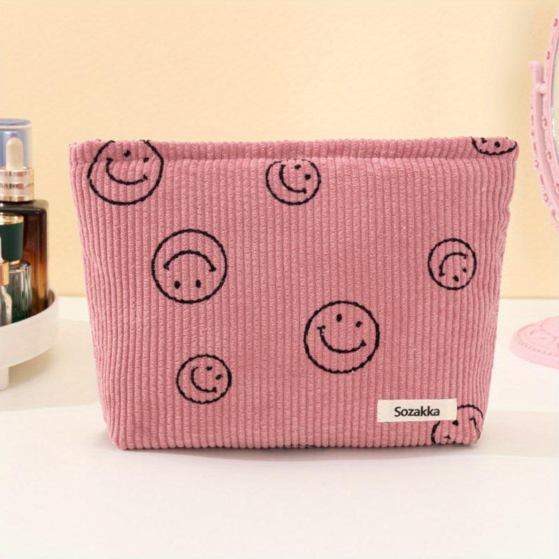 Smiling Face Makeup Bag Smile Dots Makeup Pouch Zipper