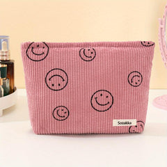 Smiling Face Makeup Bag Smile Dots Makeup Pouch Zipper